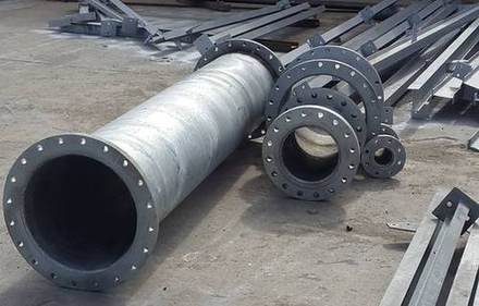 Piping installation on site
